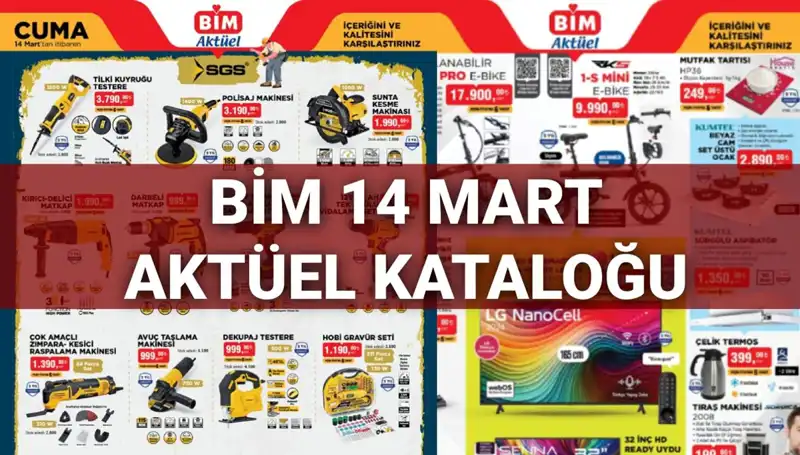 BİM 14 Mart Cuma Aktüel Kataloğu ile İndirimli Ürünler Satışta!