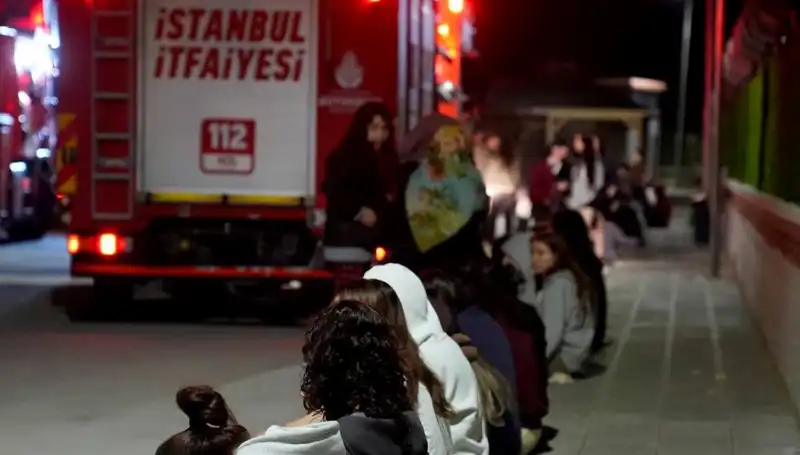 2 Bin 500 Kişilik Kız Öğrenci Yurdunun Yangını, Endişeye Neden Oldu