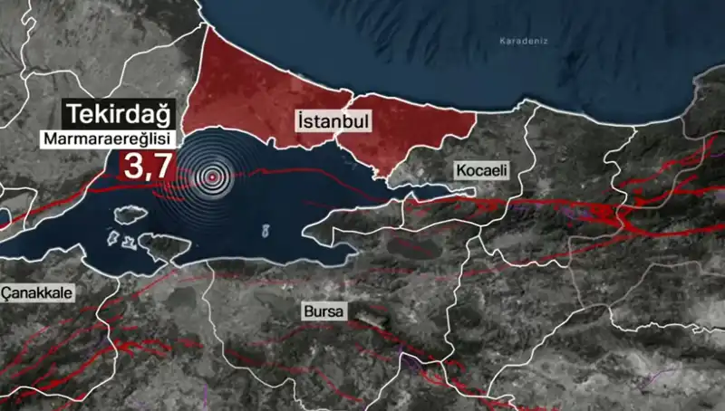 Marmara Denizi’nde 3.7 Büyüklüğünde Deprem: Son Gelişmeler