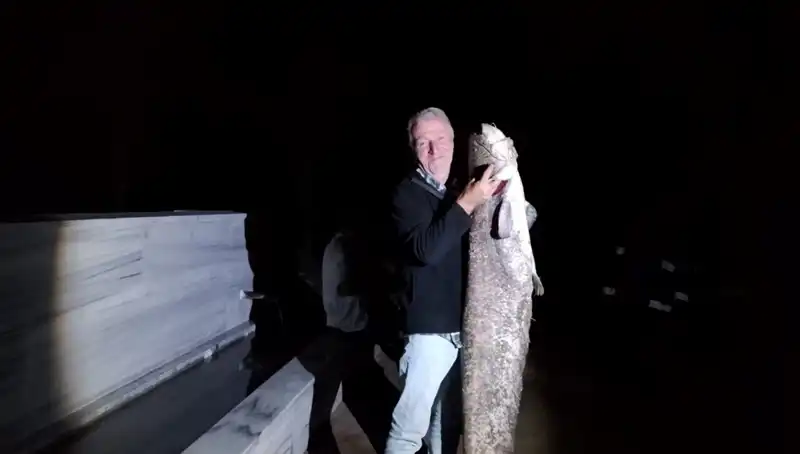 Barajda Oltasına Takılan 40 Kiloluk Dev Balık Şaşkınlık Yarattı
